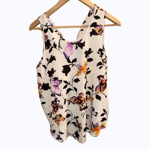 Renee C Floral Sleeveless Women's Top (NWT)